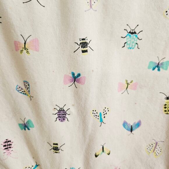 H&M Girls Size 6-7 Cotton Sundress White Pastel Bug Print Summer Cute Casual - Picture 5 of 5